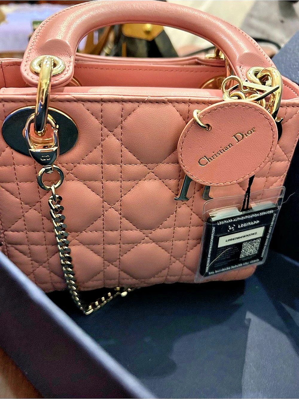Christian Dior Lady D-Joy Micro Bag Quilted Pink NWT